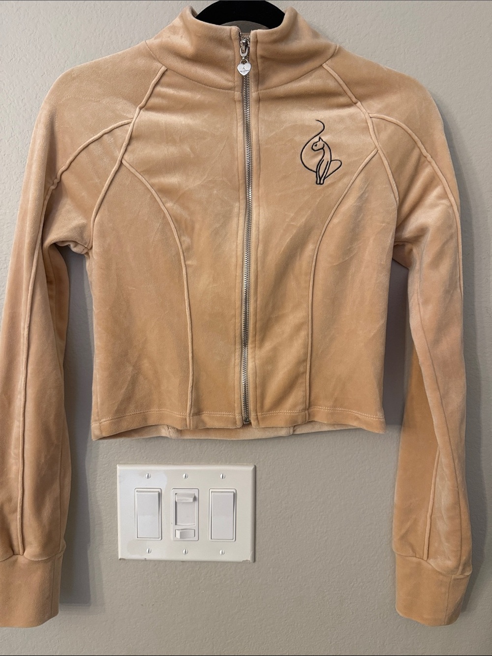 Baby Phat Beige Velour Zip-Up-NWOT